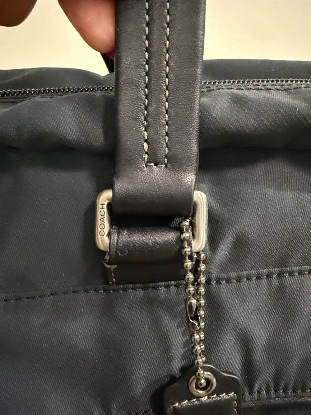 COACH Black Nylon Classic Commuter Messenger Bag Laptop Briefcase Travel
